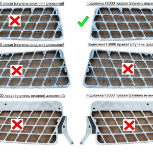 Подножка F3000 правая (ступень верхняя) алюминий